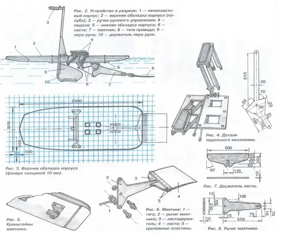 Ручной ластовый движитель для лодки. Привод винта для педального катамарана. Педальный катамаран Моделист конструктор. Педальный движитель для катамарана.