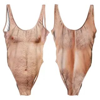 Hairy Chest One Piece Swimsuit - OMG Gimme! 