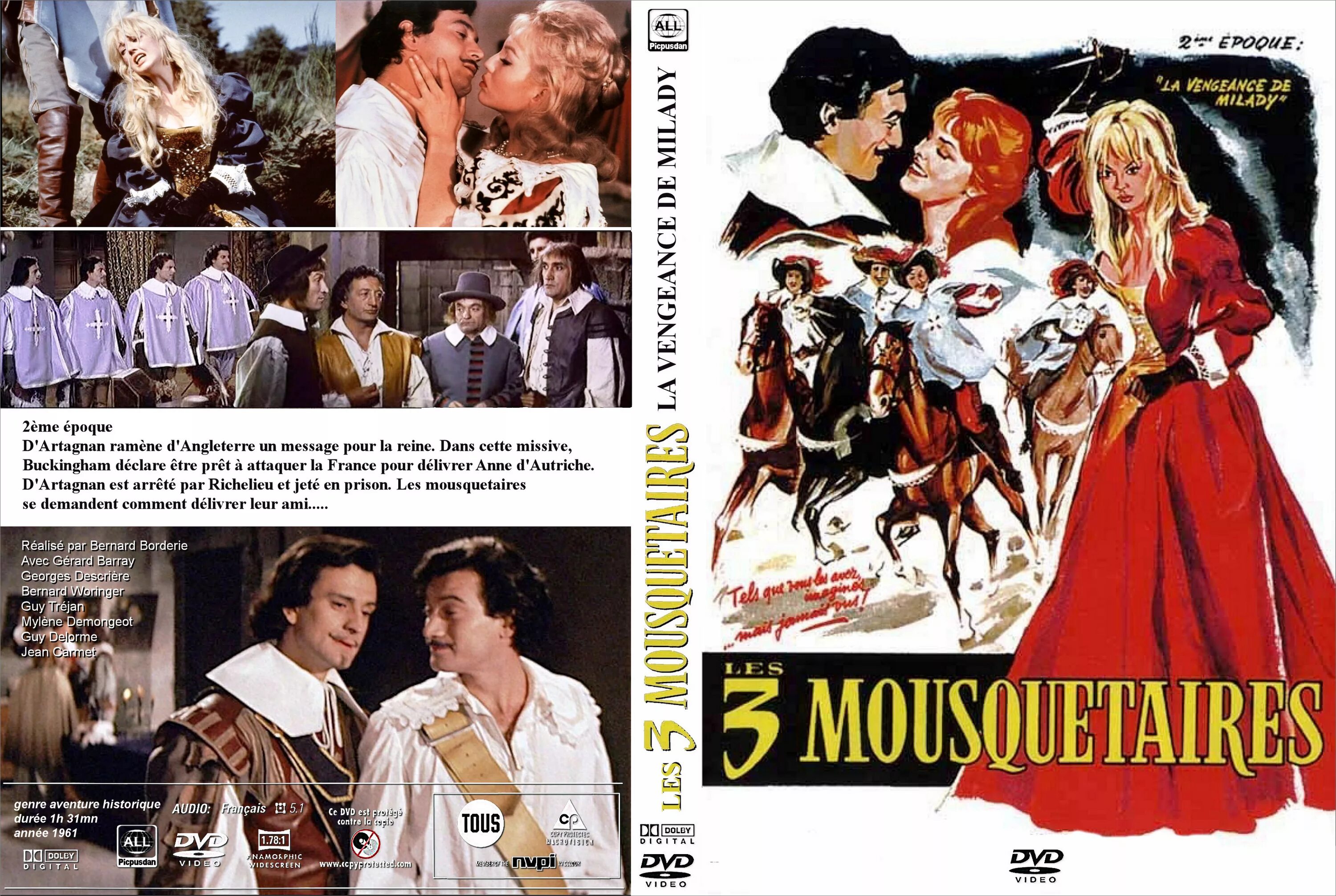 3 мушкетера франция. Три мушкетера / les trois Mousquetaires (1961). Три мушкетера 1961 месть Миледи.