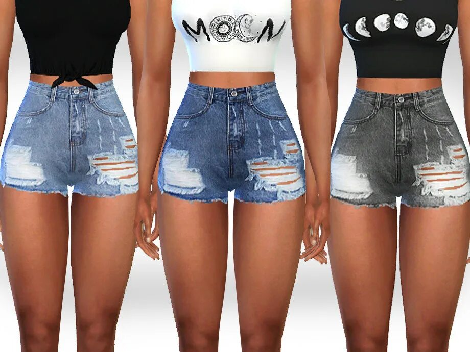 SIMS 4 shorts. Jeans short SIMS 4. Одежда шорты. Рваные шорты.