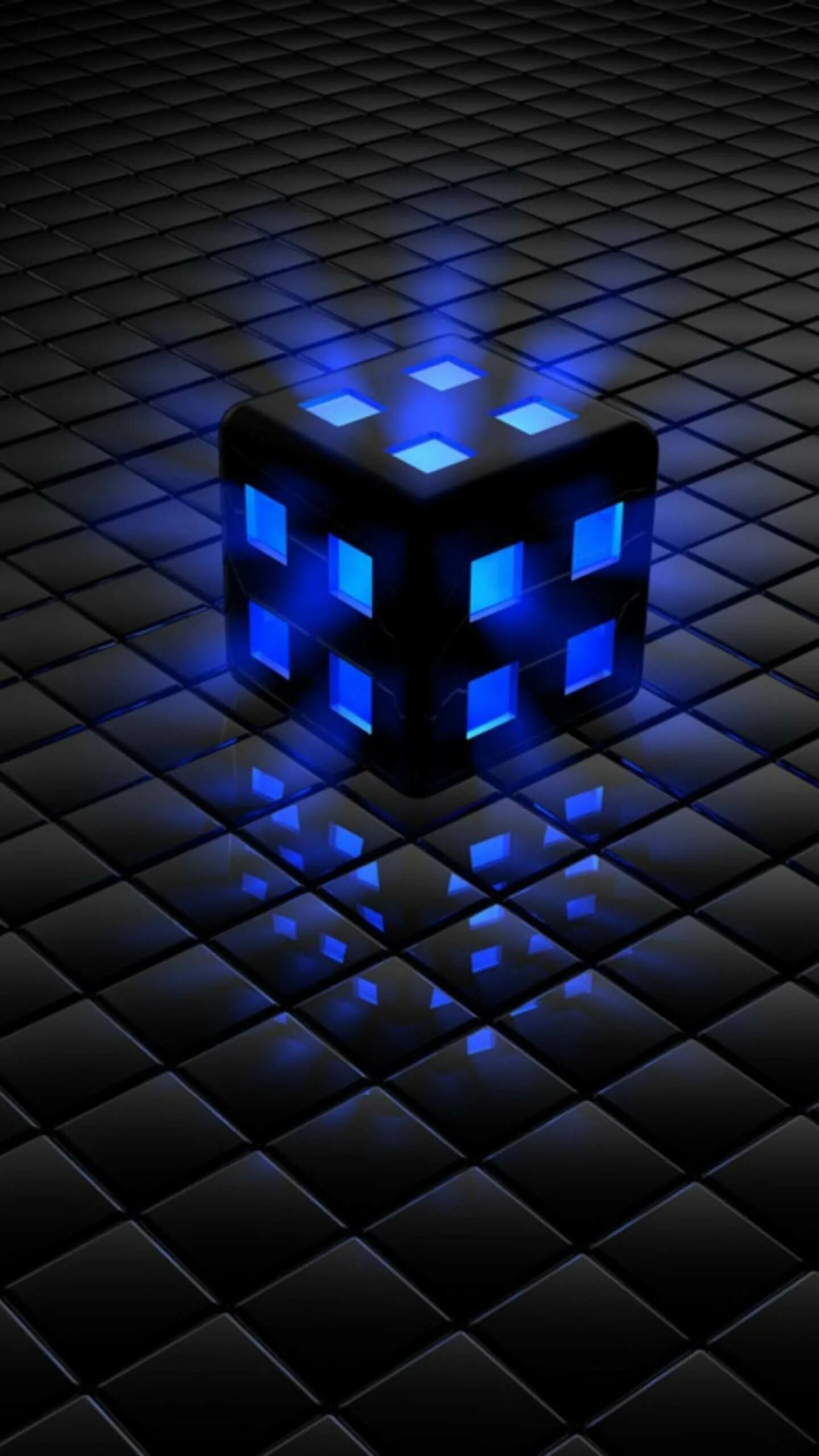 Красивые кубики. Неоновый куб. Черный кубик. Стильные обои на андроид. 3d 18 на андроид
