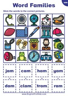 Reinforce reading skills with our free word family printables. 