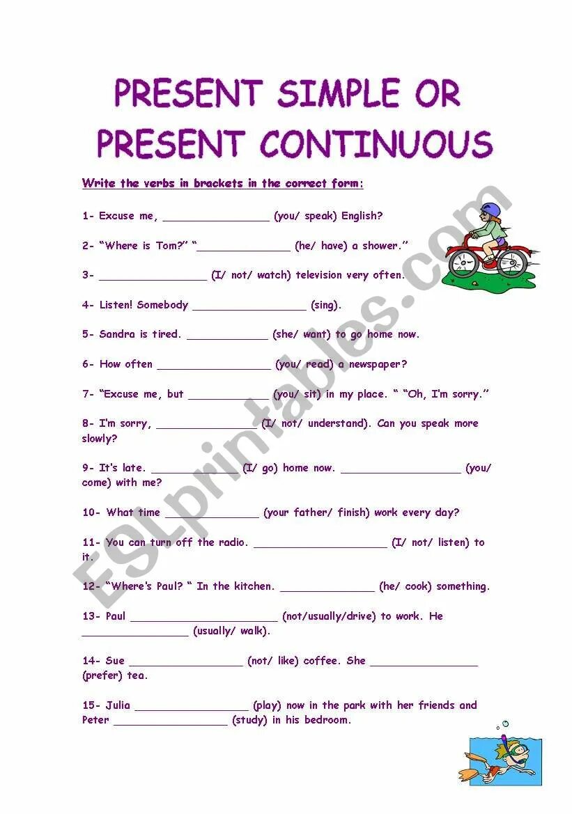 Present simple present continuous past simple exercise. Present simple present Continuous упражнения Worksheets. Present simple present Continuous упражнения. Present Continuous упражнения ESL. Present simple present Continuous Worksheets.