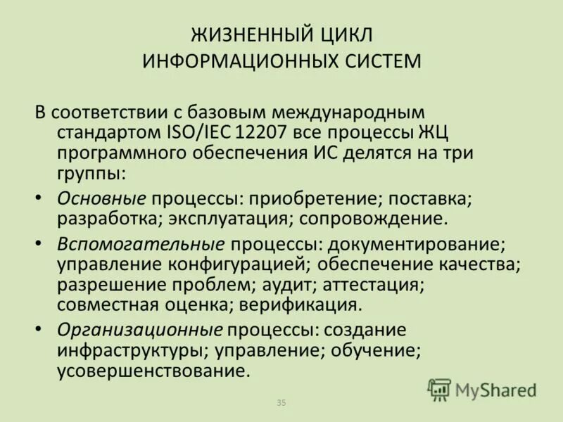Жизненный цикл программного обеспечения информационных систем. Жизненный цикл программного обеспечения информационных систем