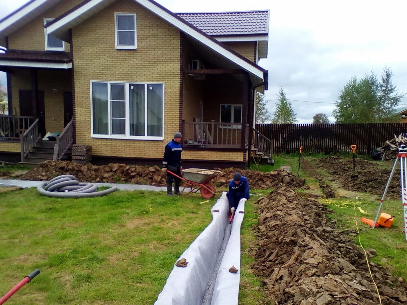 Дренаж на дачном участке. Дренажная си тема на участке. Дренаж участка под ключ. Дренаж участка под ключ. Мелиорация участка.