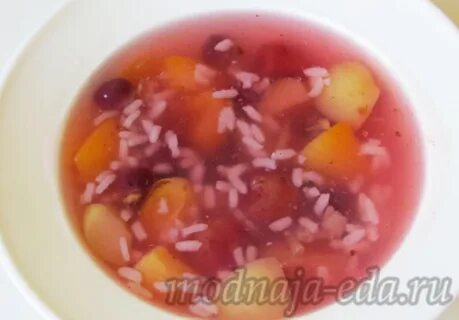 Суп из сухофруктов с рисом