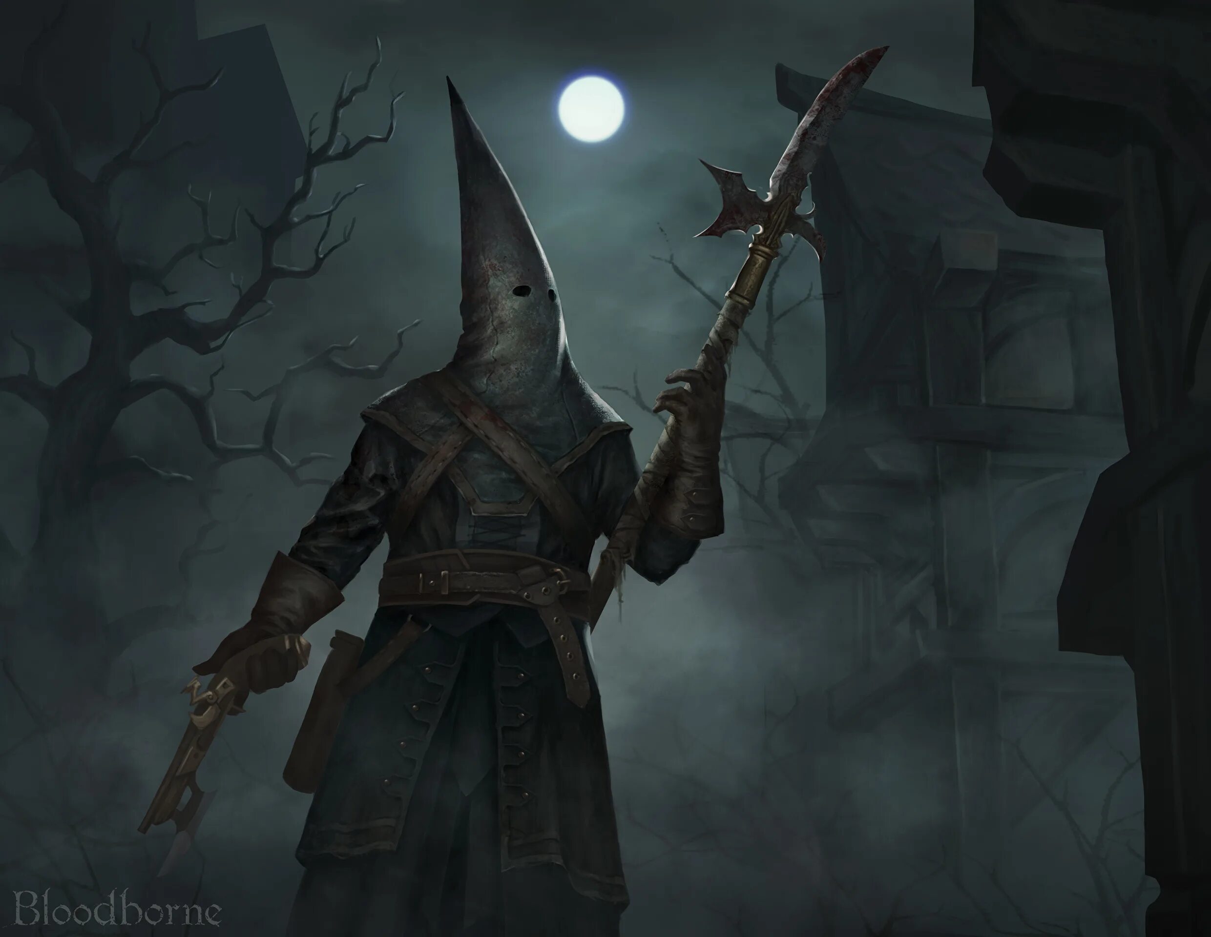 Dark souls темной луны. Dark Souls Bloodborne. Bloodborne и Dark Souls арт. Тёмный охотник Bloodborne.