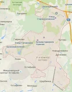 Южный бутова на карте