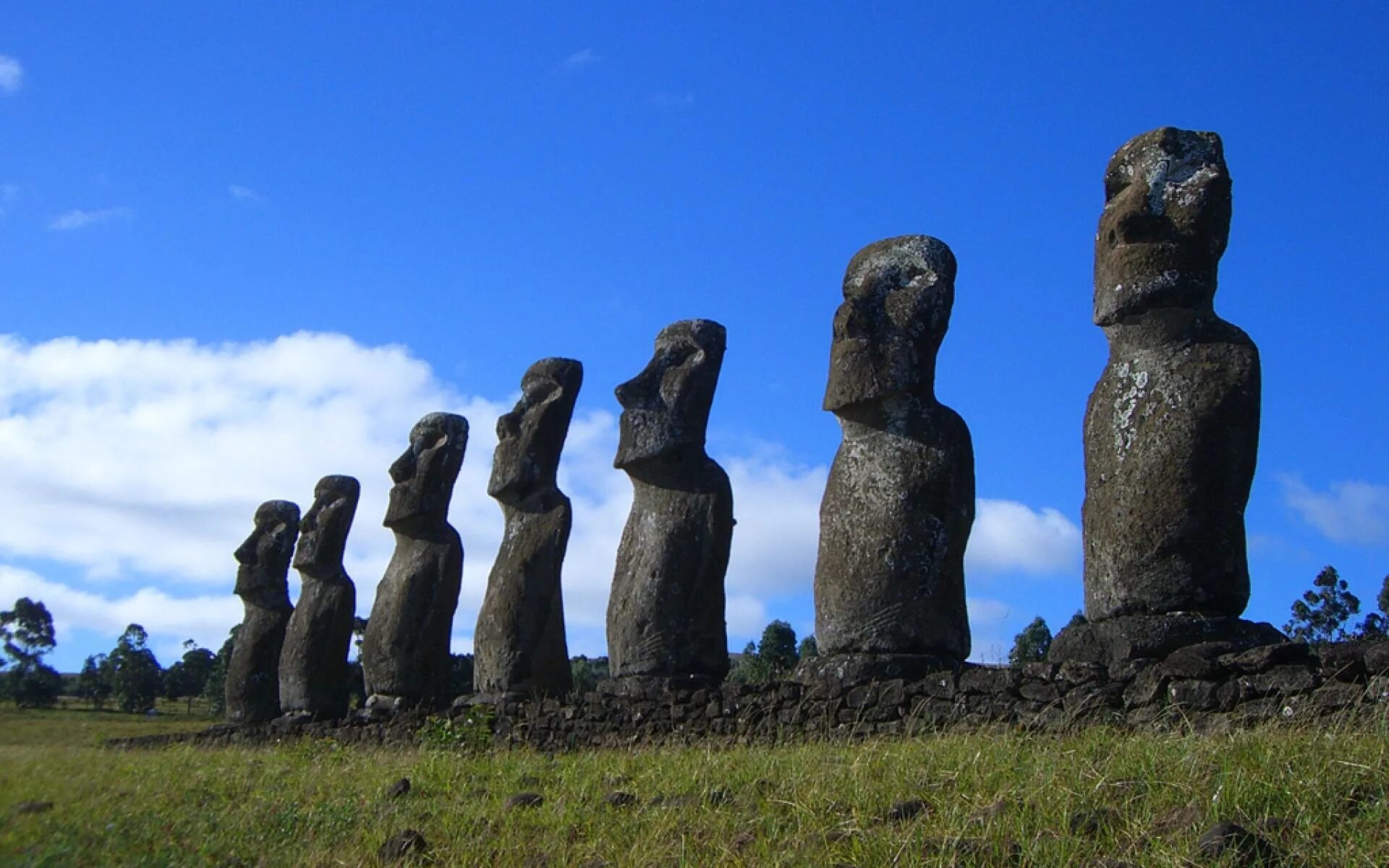 Каменные истуканы острова Пасхи. Каменные статуи острова Пасхи. Идолы острова Пасхи. Статуи Моаи.