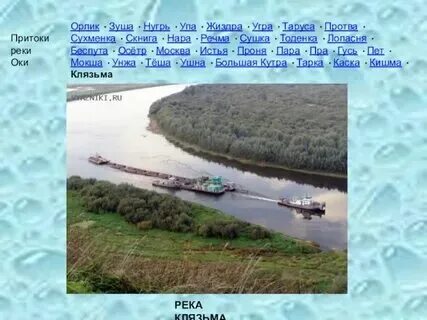 Река ока ее притоки