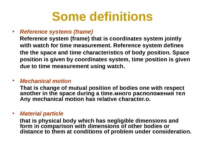 Referencing systems