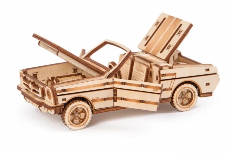 Купить деревянные модели. Механический конструктор из дерева Wood Trick кабриолет. 3d-пазл Wood Trick сафари джип. Кабриолет из дерева конструктор. Деревянный конструктор Lamborghini.