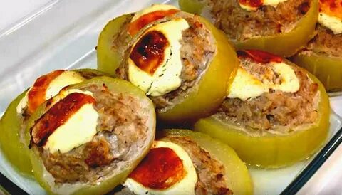 Рецепт фаршированного круглого кабачка