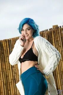 Sky Blue nude, naked, pussy, ass, tits, pierced nipples, model american, us...