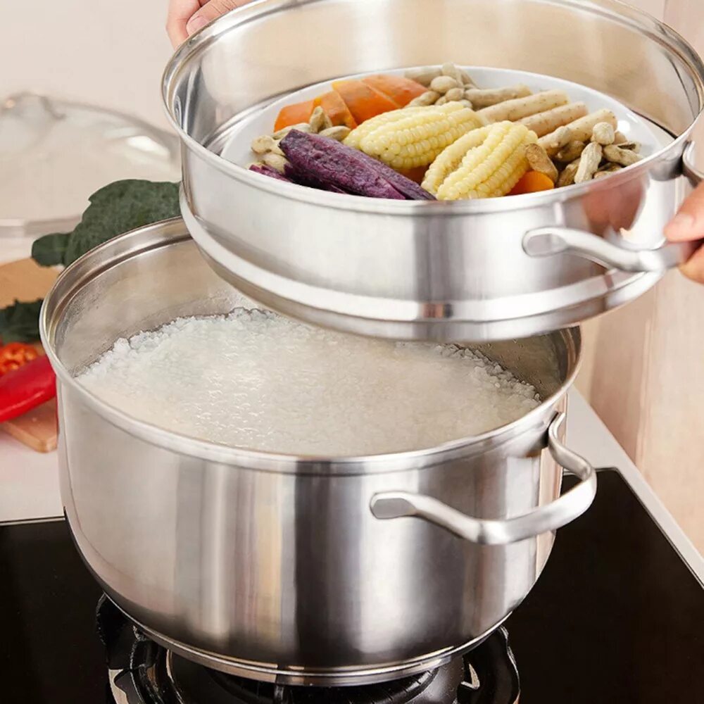 Кастрюля-пароварка Xiaomi Steamer Stainless Steel. Трехуровневая кастрюля-пароварка Xiaomi. Stainless Steel Steam Pan 5 layer пароварка. Мантоварка Steamer Pot Stainless Steel цветная. Можно готовить пищу в