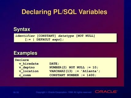 Sql declare variable