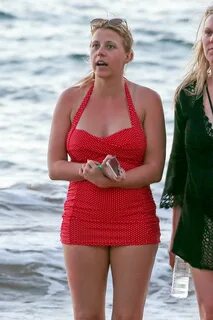 Jodie Sweetin in Red Vintage Swimsuit 2017 -08 - GotCeleb.