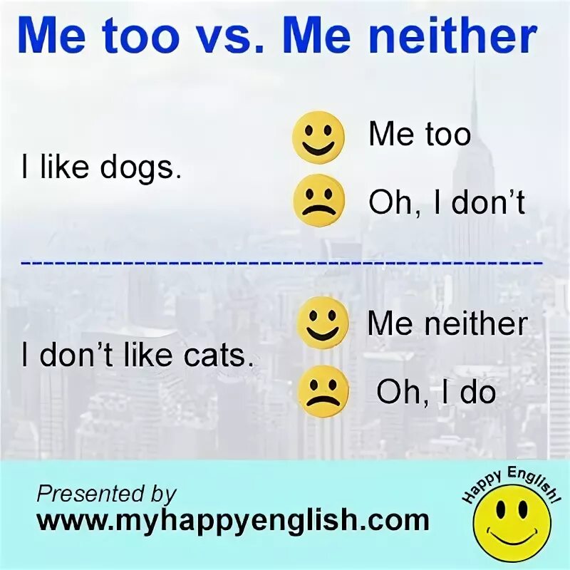 I like him like me too. Me neither и me too разница. So either neither too грамматика. So too either neither правило. Me too me neither правило.