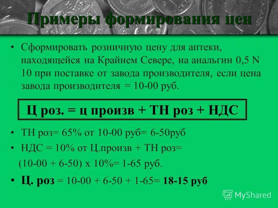 Ценообразование лекарственных препаратов. Формирование розничной цены в аптеке. Список розничных цен лекарственных средств. Формирование розничных цен на лекарственные препараты. Особенности ценообразования на лекарственные препараты.