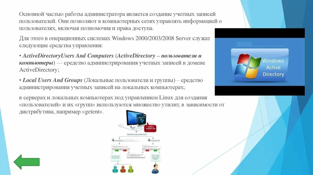 Сетевые ОС виндовс. Администрирование операционных систем. Администрирование операционных систем Windows. Операционные системы для локальных сетей. Учетную запись пользователя домена