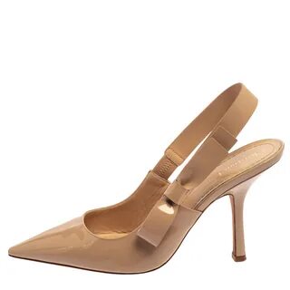 Dior Nude Patent Leather Sweet D J'adior Pumps Size, Beige - buy at the price of