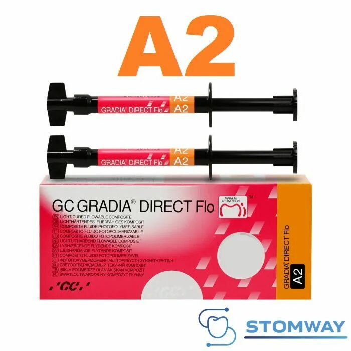 Gradia direct Flo Градиа Фло жидкотекучий GC. Градия флоу, a3,5, 2шпр.х1,5г, 003444, GC. Gradia direct Flo GC, жидкотекучий композит, 2 шпр.х1,5 г.. Градия директ Фло (Gradia direct Flo) а3,5.