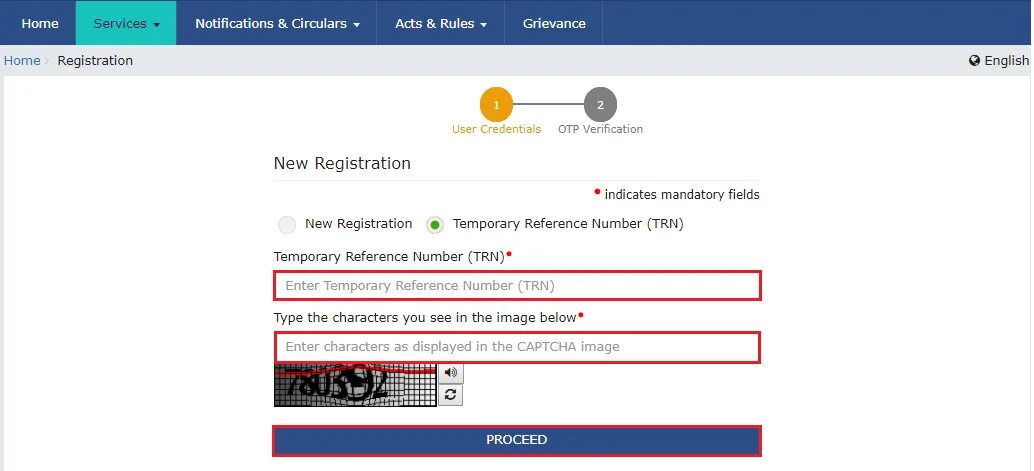 Index registration