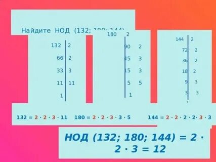 Найдите наибольший общий делитель чисел 6 класс