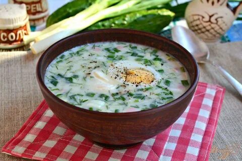 Окрошка с мясом курицы
