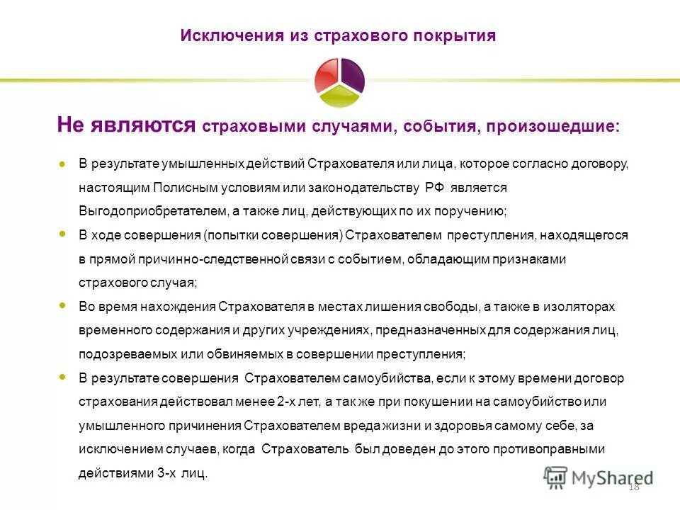 программы страхования. исключения из страховых рисков. исключения из страховой защиты. страховой случай и исключения. страхование дебиторской задолженности.