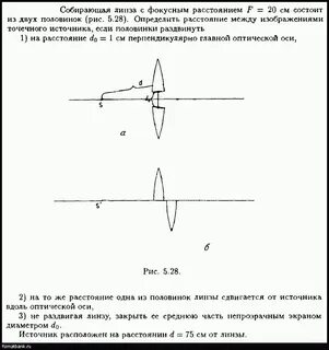 Собирающая линза расстояние