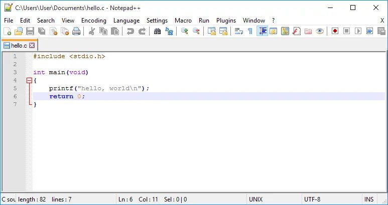 C return main. Hello World код Windows. Notepad++ перенос строки по ширине. Ted Notepad. Html hello World.