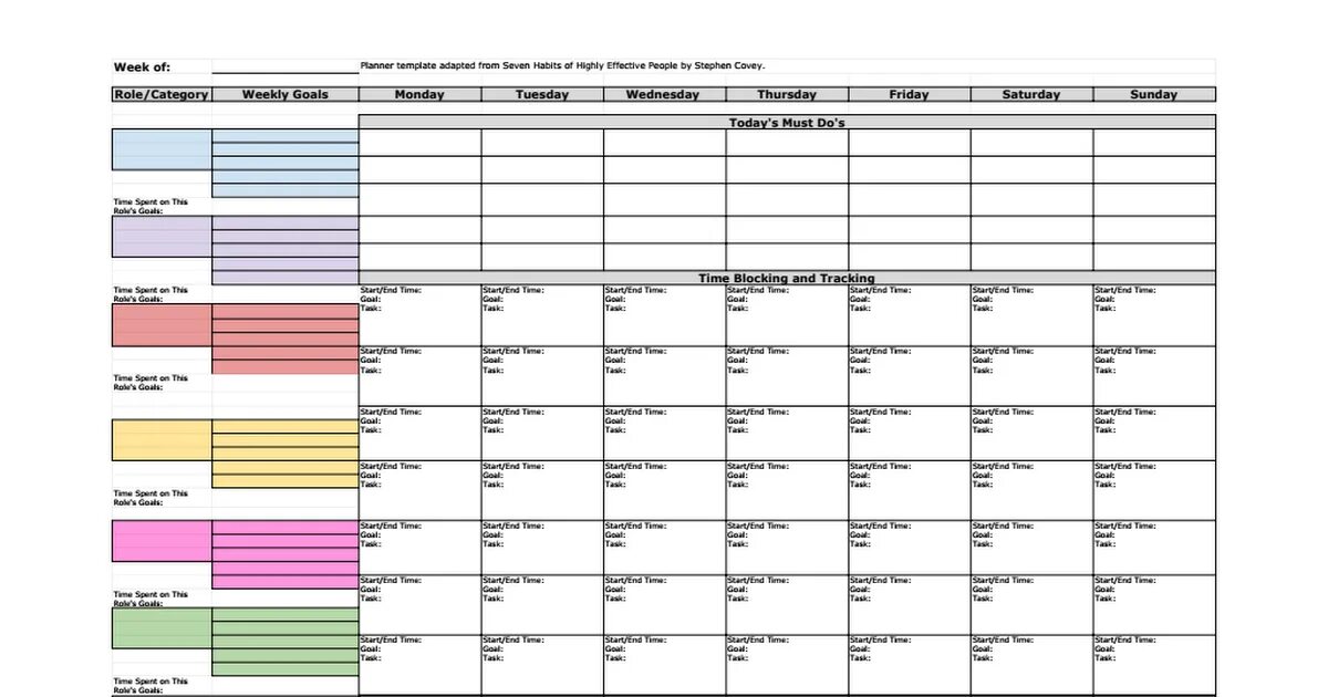 Таблицы ноушен. Weekly Planner. Monday Weekly. Stephen Covey Calendar. 7 Habits of highly effective people Planner.