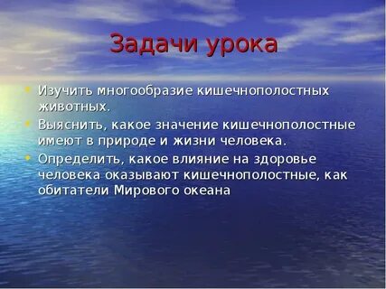 Роль кишечнополостных в жизни человека