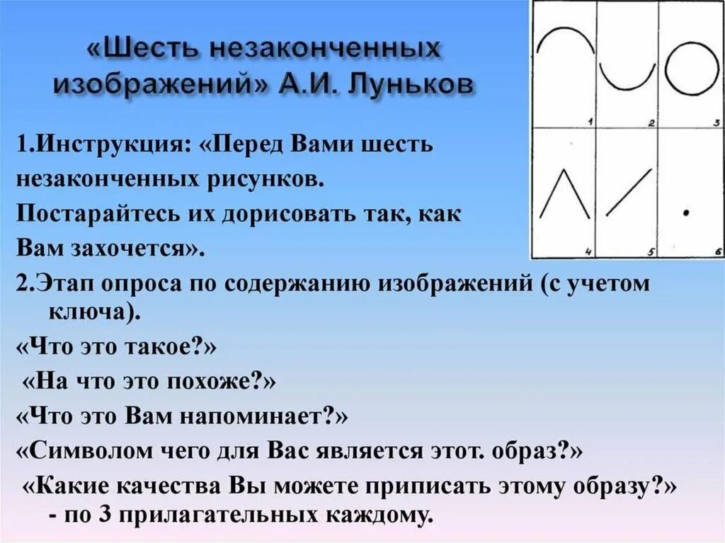 Открытый тест 6 6. Незаконченные изображения методика. 6 Незаконченных изображений. Методика шесть незаконченных рисунков. Тест 6 незаконченных рисунков.