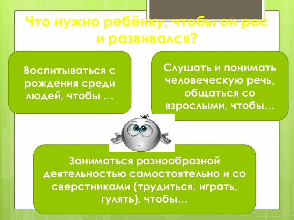 Нормально расти и развиваться