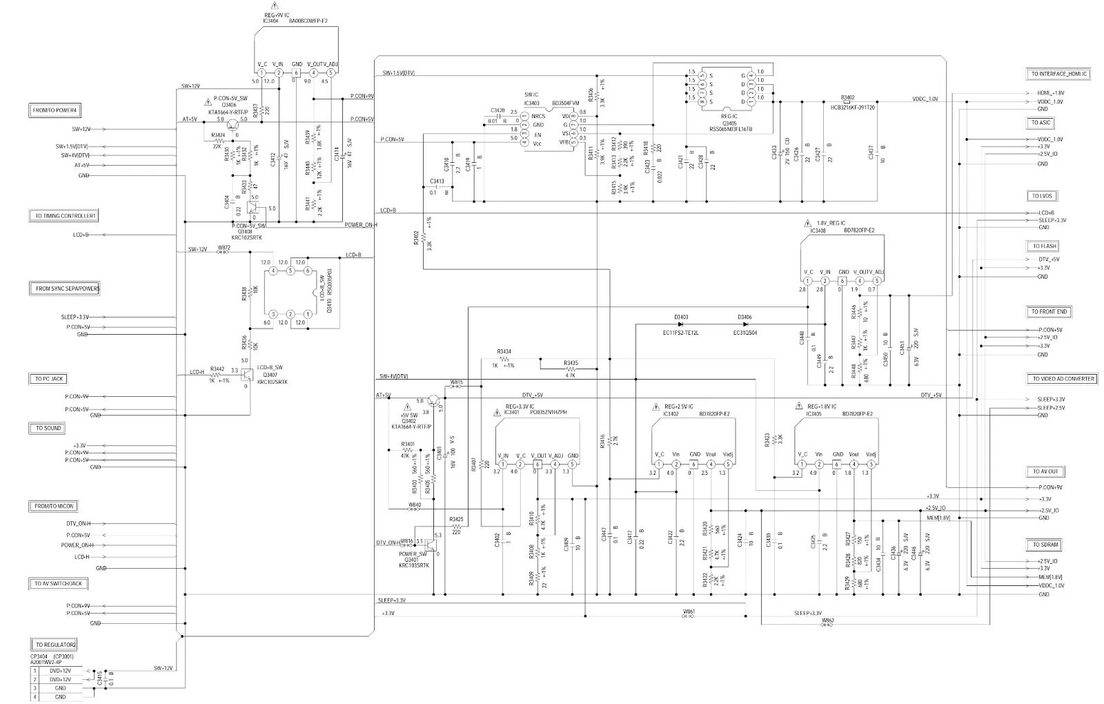 Electro help: LG 47LG90 LED LCD TV - T-CON PWB - TESTING FUSES - VOLTAGES & DETA