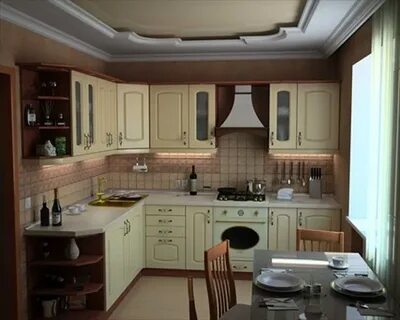 Дизайн кухни на угол