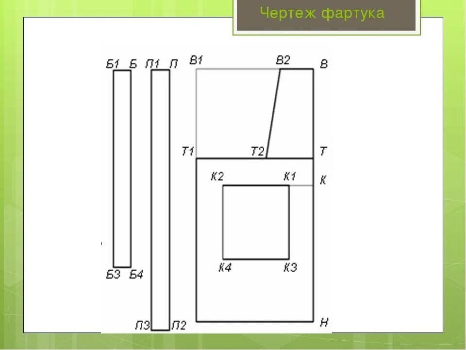 Чертеж фартука 6