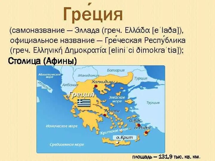 Второе название греции