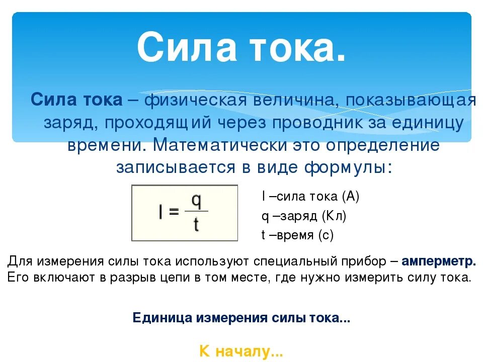 Урок физики 8 класс сила тока. Как найти силу тока 8 класс. Как определить силу тока 8 класс. Физика 8 класс все определения и формулы сила тока. Формула нахождения силы тока в физике 8 класс.