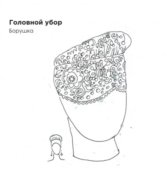 Как сшить сороку головной убор. Головной убор борушка выкройка. эскиз головного убора борушка. сорока головной убор. выкройки русских головных уборов.