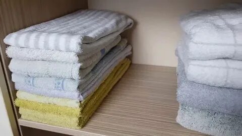 Как сложить полотенца в шкаф