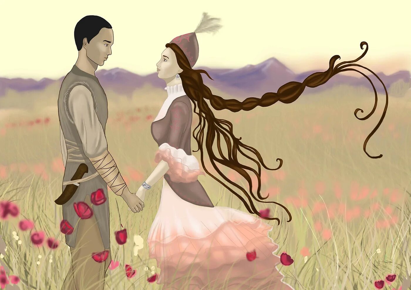 Казахском языке про любовь