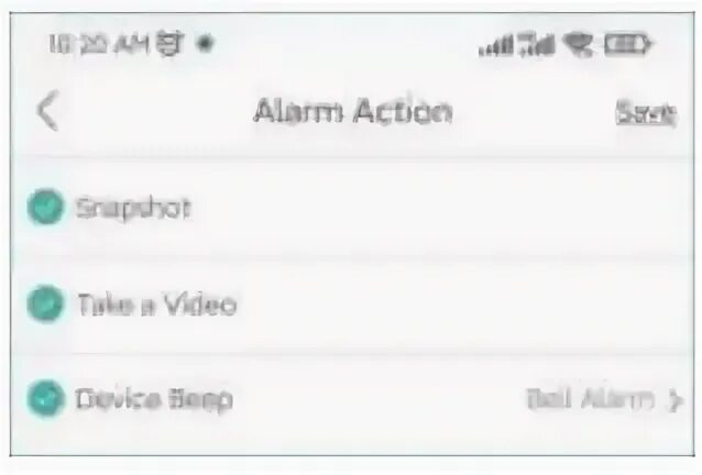 Alarm action. Alarm action