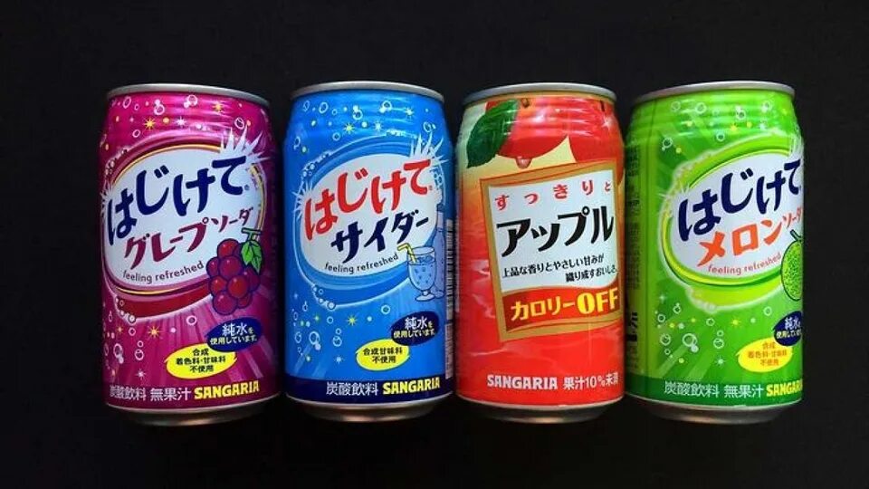 Japan Soda. Японский бренд напитков. Газированные напитки в Токио. Japan Soda Sangaria.