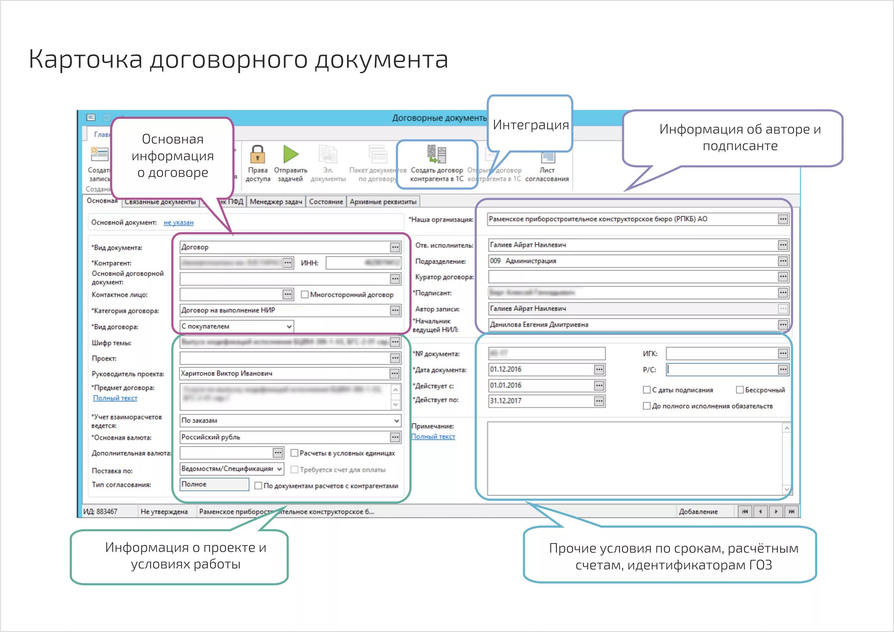 Регистратор договоров. Автоматизация договоров. Карточка договора. Карточка договорного документа. Разновидности договорных документов.