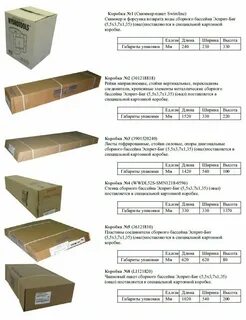 Габариты упаковки длина ширина высота