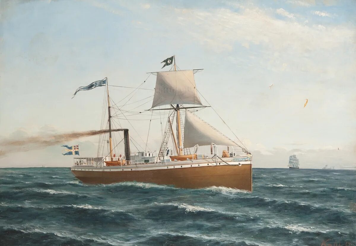 Passenger ships. Geiser ship 1870.