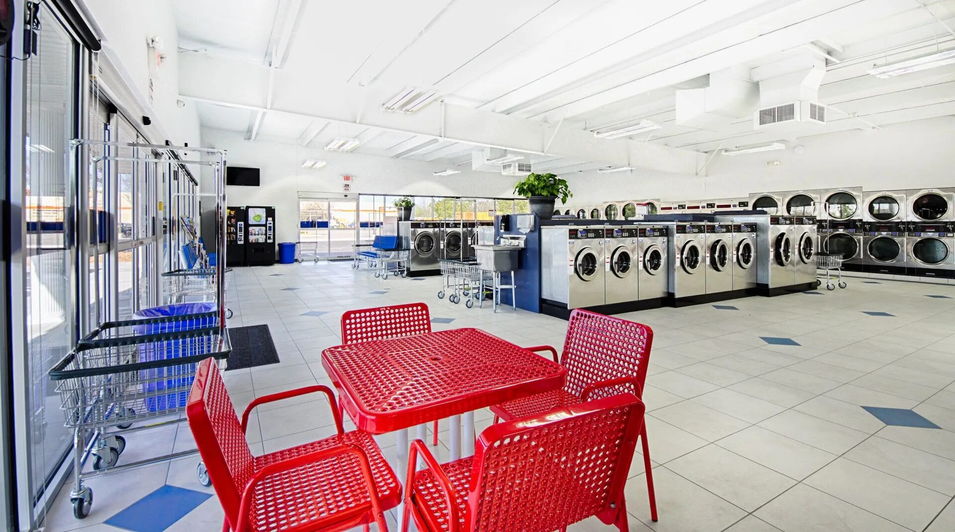 Self-service Laundry. Self-service Laundry Interior. Laundry shop. Instructions self-service Laundry. Self service shop